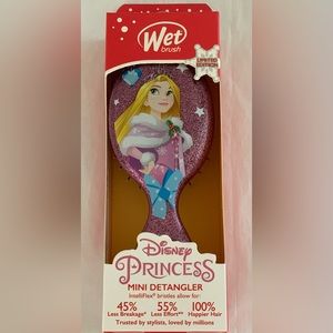 New LIMITED EDITON Wet Brush Mini Pink Glitter detangler Disney Princess